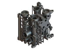 Hydraulic block manifold aluminium first redesign iteration