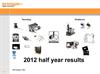 Presentation:  Unaudited 2012 interim results