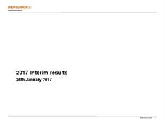 Presentation:  Unaudited 2017 interim results